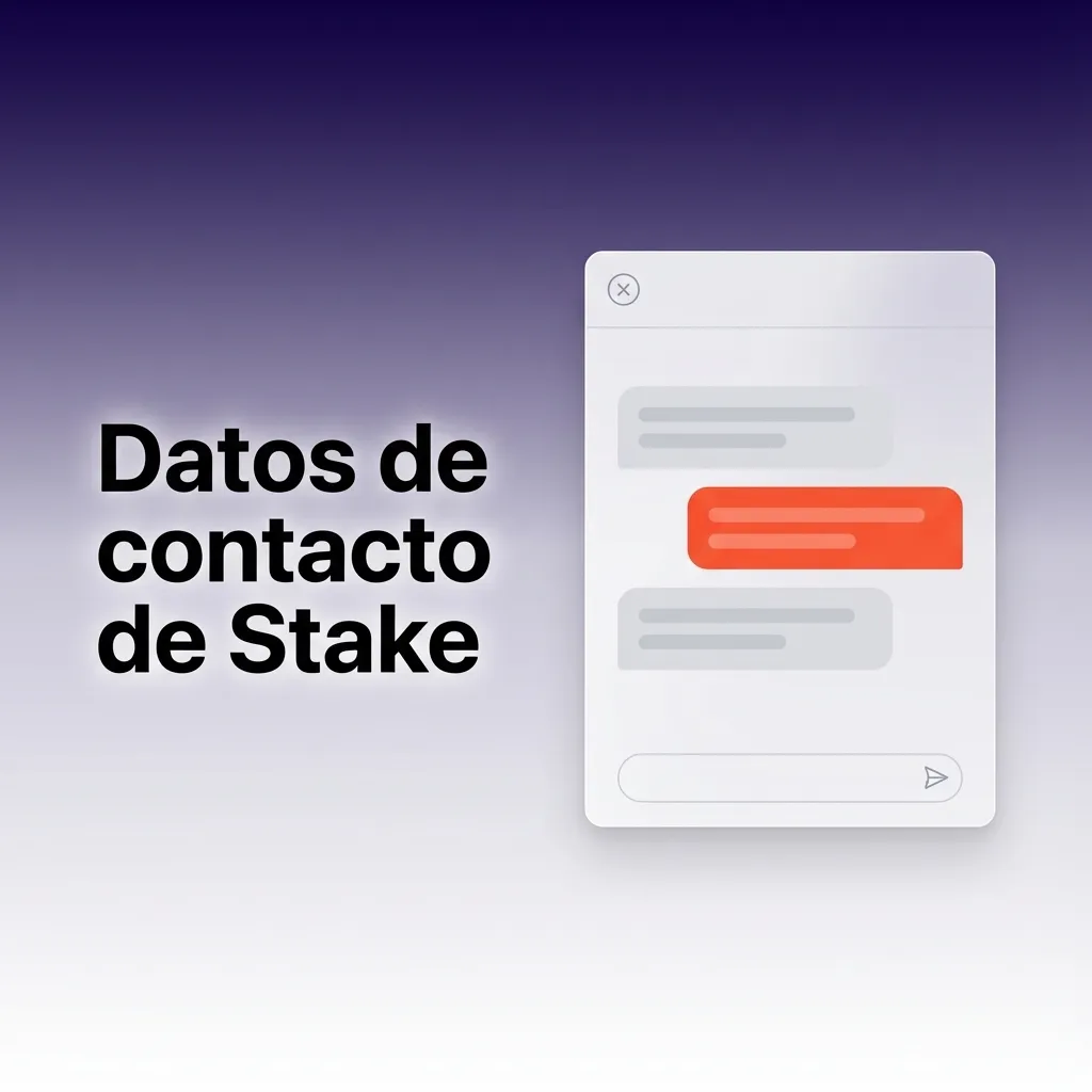 Gráfico de contacto de Stake en Argentina con chat en vivo, email, formulario, centro de ayuda y redes sociales.
