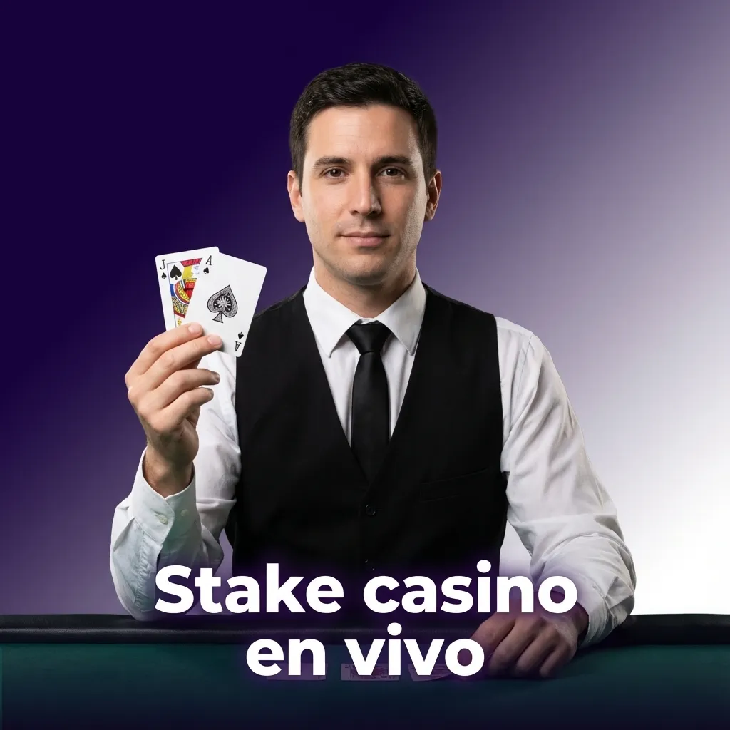 Interfaz de Stake casino en vivo con mesas de ruleta, blackjack, baccarat y game shows atendidas por crupieres en streaming HD