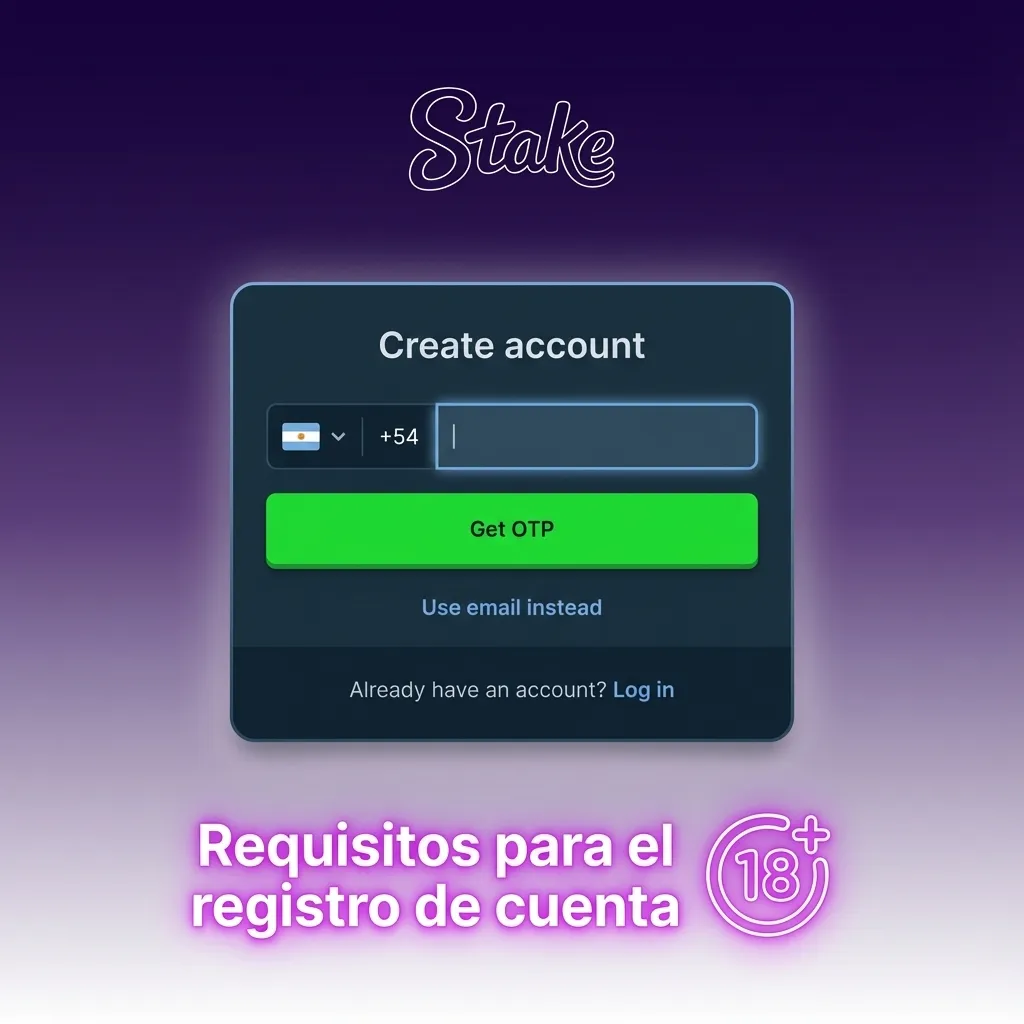 Ilustración de registro de cuenta: usuario completa formulario online con íconos de edad, residencia y verificación de datos.
